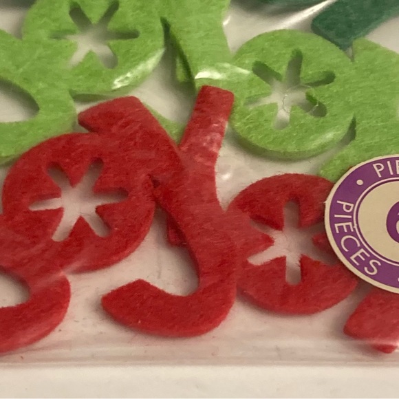 Dimensions Red Green Christmas Joy Scrapbook Card Making Embellishments 60ct - Picture 5 of 14